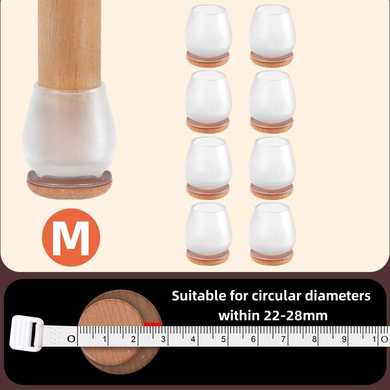 8/16PCS Chair Leg Protector TPE Diagonal Leg Table and Chair Floor Protection with Felt Furniture Leg Cover Furniture Sliders