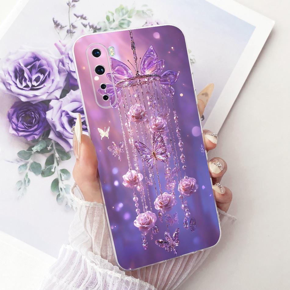 For OnePlus Nord / 8 Nord 5G / Z AC2001 AC2003 Cute Flower Butterfly Cat Painted Case For 1+ Nord Soft Silicone TPU Phone Cases