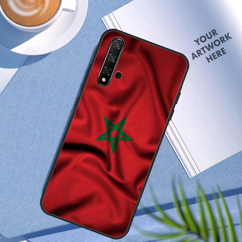 Morocco Moroccan Flag For Huawei Nova 11 12i 3i 7i 8i 9 10 SE Y60 Y61 Y70 Y72 Y73 Y90 Y91 P20 P30 Pro P40 Lite Case