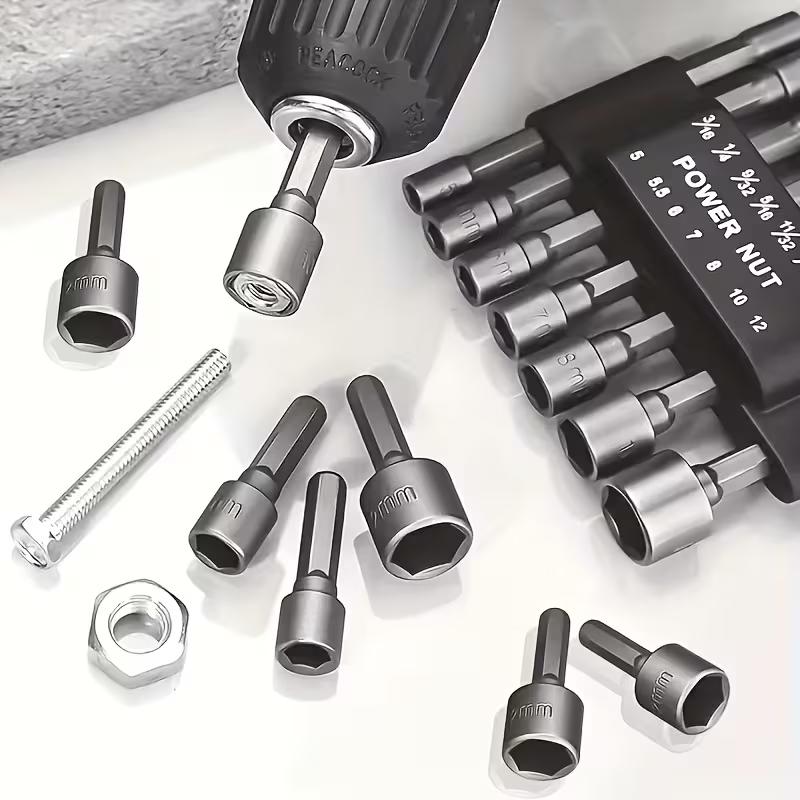 9/14 piece socket set, Hex Key Set 5 mm-13 mm,, Multi-Functional Screwdrivers Made of High Carbon Steel for Power Tools