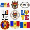 Houd van Moldavië MD Vlag Nationaal Embleem Sticker voor Bedekte Kras Decoreren Auto Raam Camper Vrachtwagen Fiets Muursticker Accessoires