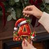 Hanging Decoration 26 Pcs Letters Christmas Ornaments, A-Z Alphabet Acrylic Tree Ornament Decoration, Personalized Initial Pendant with Santa Hat for