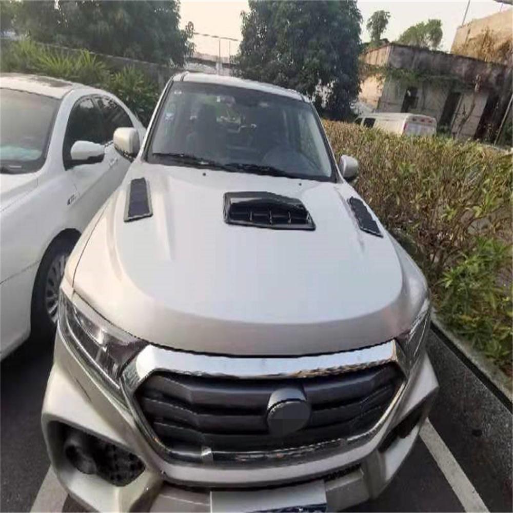 1Pair Glossy Black Air Flow Intake Hood Scoop Vent Cover Universal Car Styling