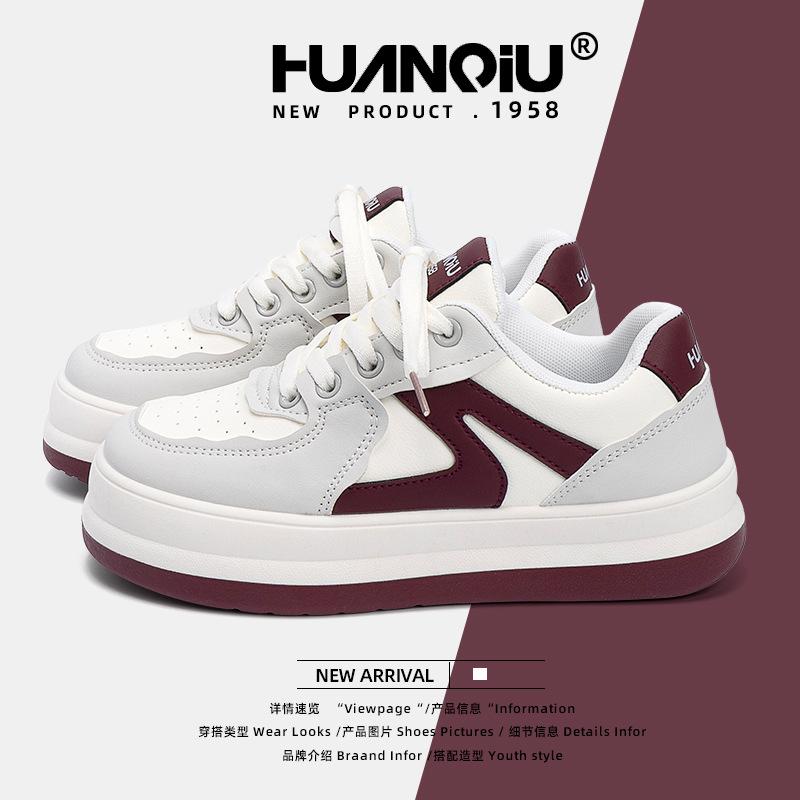 Global platform white shoes women's ZHQ3388 spring new heightening versatile popular sports shoes casual board shoes