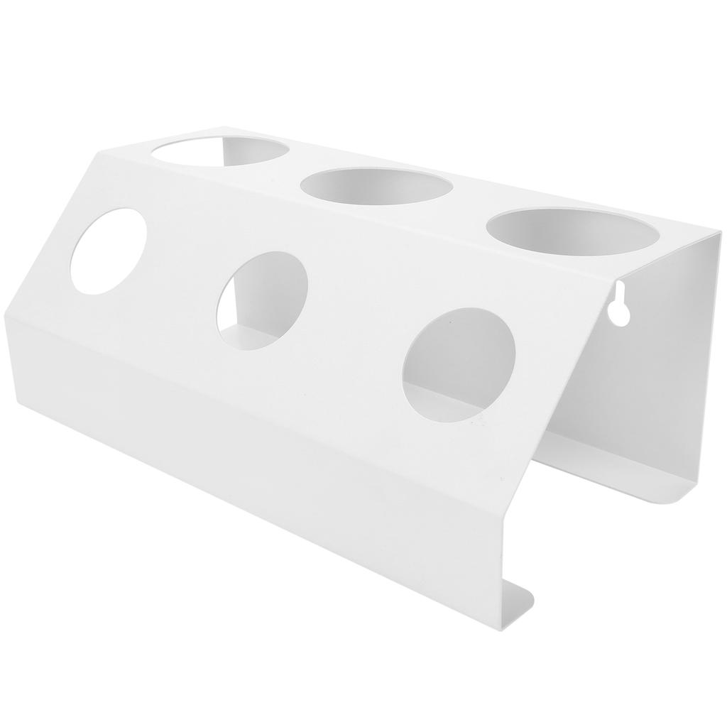 Sodaflaschen Abtropfständer Tischplatte 3 Löcher Flaschen Abtropfgestell mit Unterlage für Küche Esszimmer Weiß