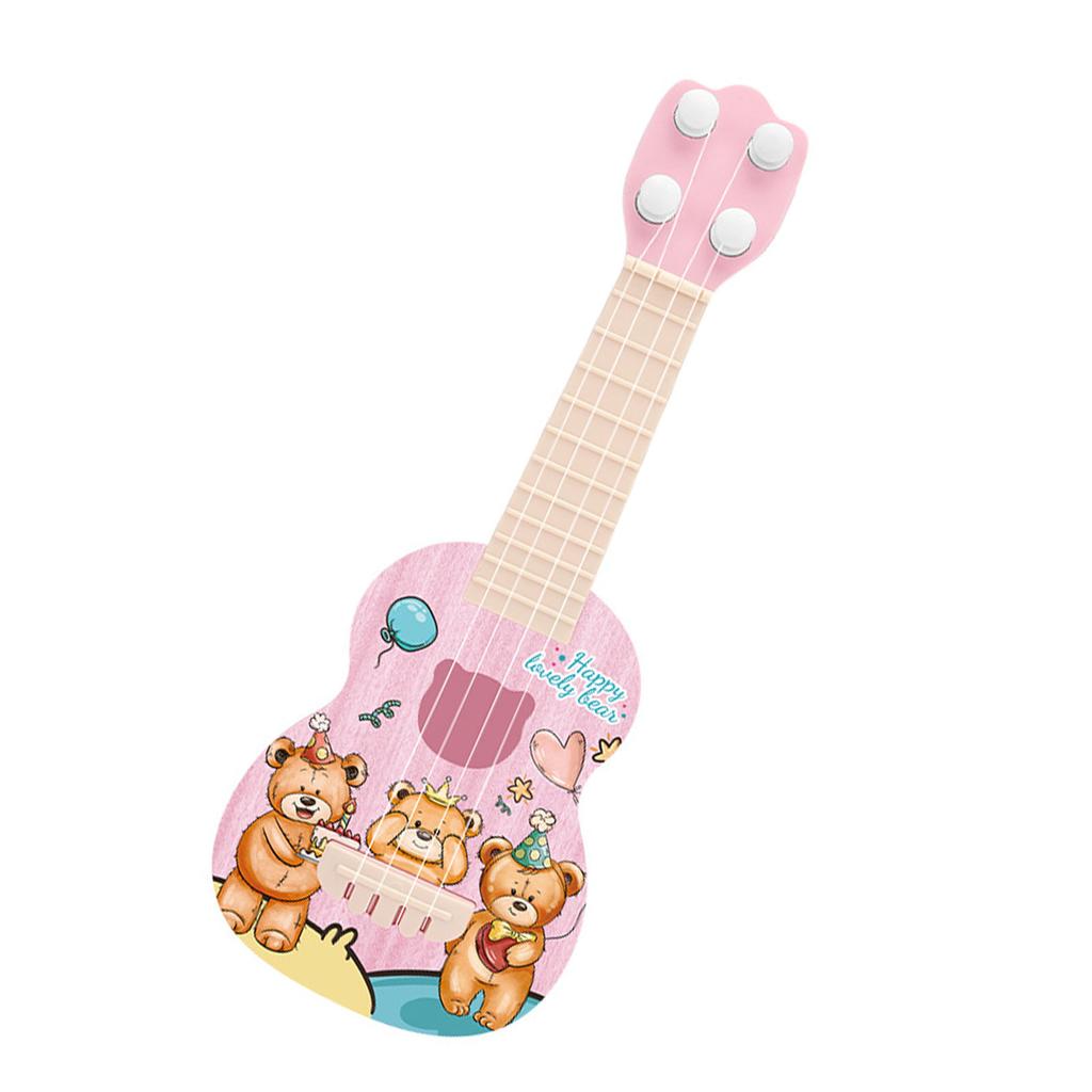 Toddler Ukulele Guitar Toy Cartoon Mini 4 Strings Kids Children Educational Learning Musical Instrument Little Bear