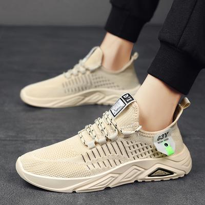 Zapatos de hombre de primavera, nuevos zapatos de comercio exterior, suela suave, transpirables, informales, tejidos voladores, deportivos casuales