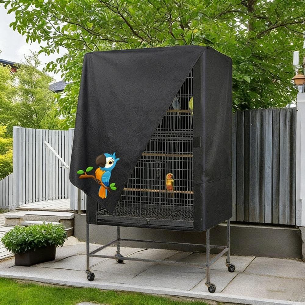Oxford Cloth Bird Cage Cover - Light-Blocking, Ventilated, Waterproof & Dustproof, Night Pet Bird Cage Protective Cover