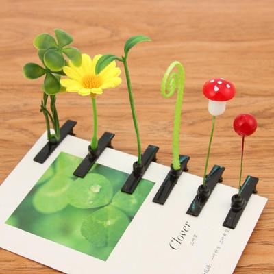 5 Stücke Niedliche Gras Haarspange Lustige Bean Sprießen Frühlingsclip Niedliche Kirschkopf Pilz Haarschmuck