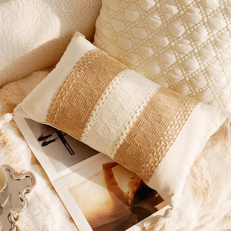 30x50/45x45CM Cute Sheep Throw Pillow Cover Simple Brown Cartoon Stamping Waist Cushion Cover Decor Home Decorative Pillowcase