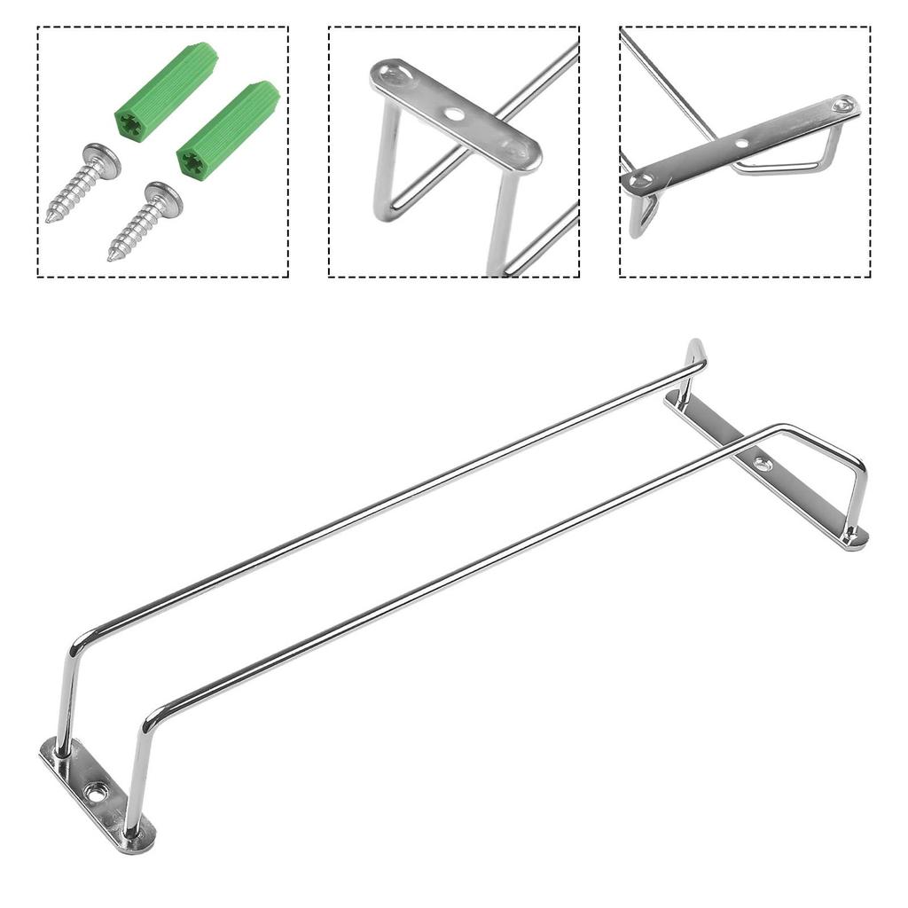 Wine Glass Rack Champagne Holder Storage Shelf Organizer Display Stainless Steel