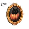 Kitchen Refrigerator Magnet 1/6Pcs Halloween Retro Frame Magnet Wooden Fridge Set Decoration Memo Note Holder for Holiday Party Cartoon