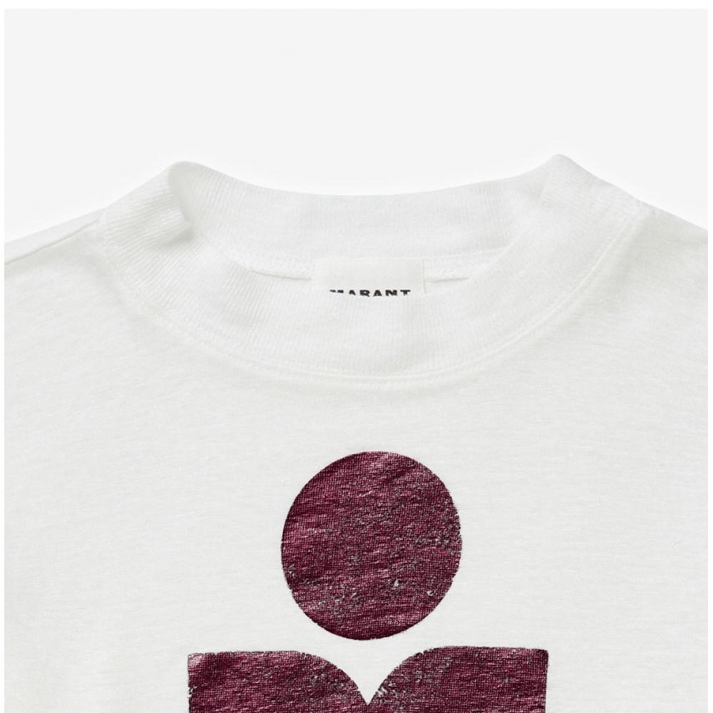 Isabel MaranT Klowia Linen Long Sleeve T shirT Ts0005fa A1n10e Whpm