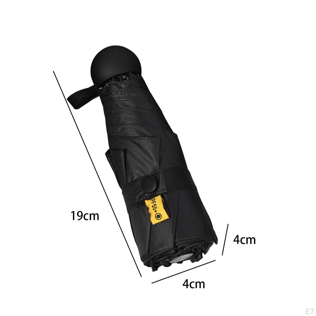 Folding Umbrella Compact Small with Black Coating Personal Sun