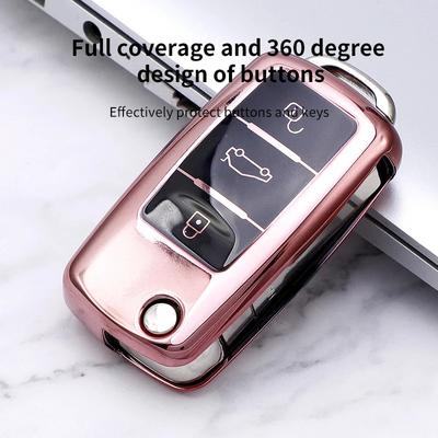 1pc TPU Car Key Case Cover for VW Volkswagen Polo Golf Passat Beetle Caddy Lavida Sagitar SkodaA5 Remote Key