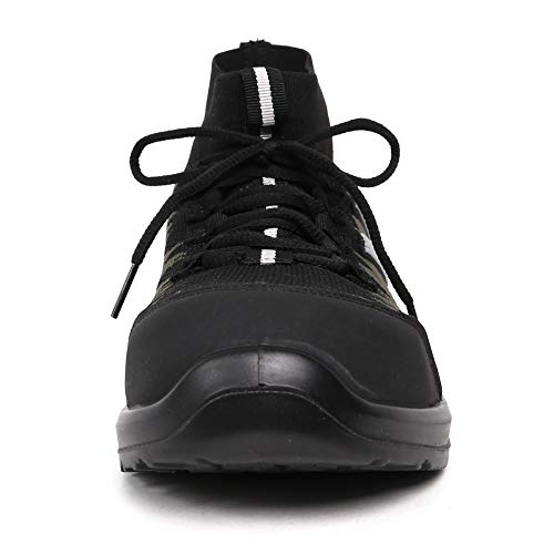 Co-cos Nobuoka Safety Work Shoes, Toe Cap, Mid-Cut, Knit Material, Highly Breathable, Zero Gear, Men's Army, Size 24.5 Cm