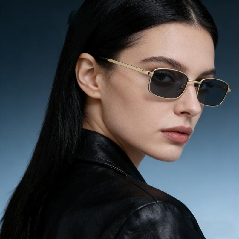 Metal Sunglasses Uv400 Retro Sunglasses Small Square Sunglasses Trendy For Shopping Cycling Work