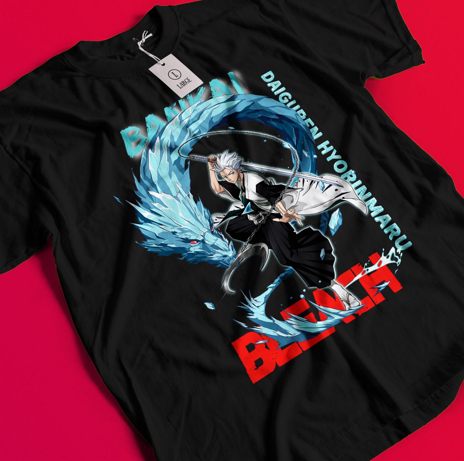 Рубашка Тоширо Хицугая Bleach Аниме Футболка Айдзен Футболка Ичиго Банкай Юха Бах BB465 S