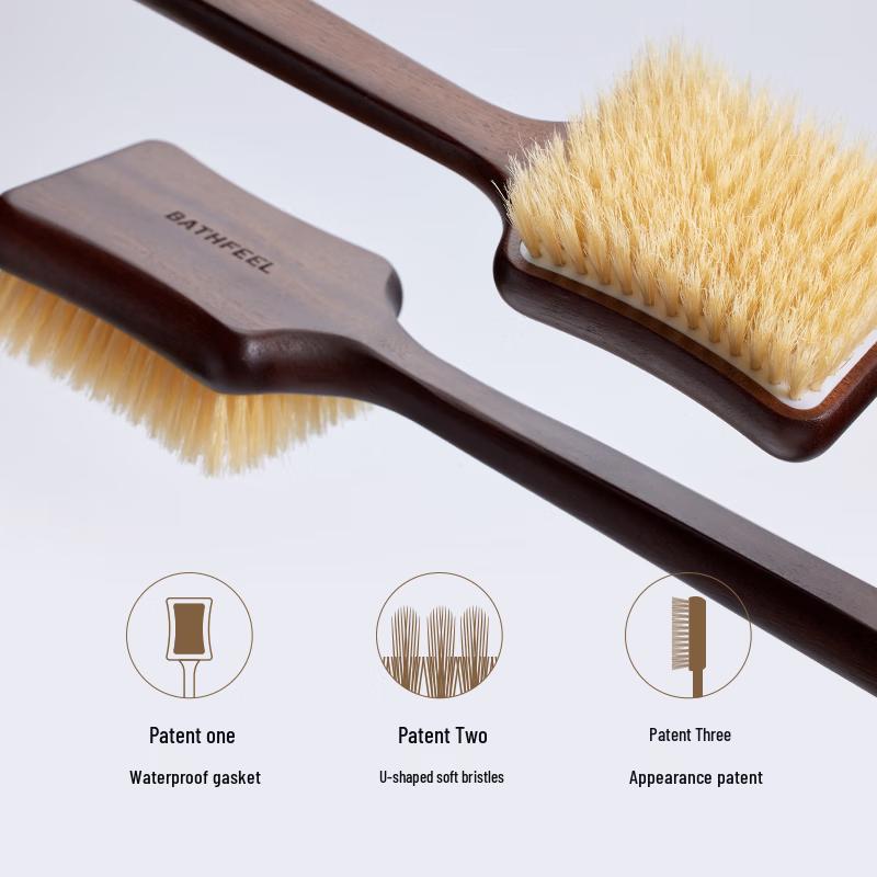 Ebony Wood Boar Bristle Bath Brush