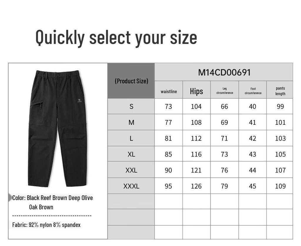 Camel Men's Straight Fit Stretch Casual Pants