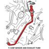 Exhaust Back Pressure EBP Tube Sensor & Wire Replacement For 1999-2003 Ford 7.3L Powerstroke Diesel- Exhaust Back Pressure Sensor Tube