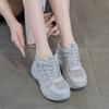 2518 Mesh Breathable Rhinestone Dad Shoes Women's Tide Summer New Platform Casual Shoes