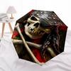 1 Stück Piraten Totenkopf Modischer Automatisches Öffnen/Schließen Faltbarer Regenschirm mit 8 Speichen, Winddicht Tragbar, Tägliche Nutzung267