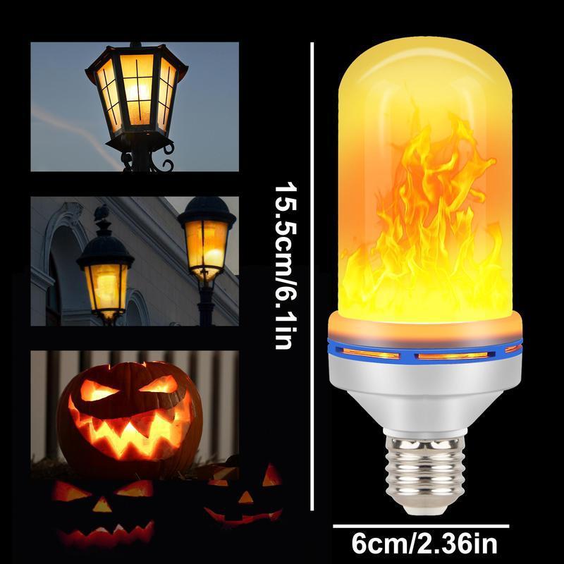 1Pcs 4 Modes Flickering Fire Simulation E27 Led Flame Effect Light Bulb For Party Ktv Garden Home Decor Outdoor Lighting