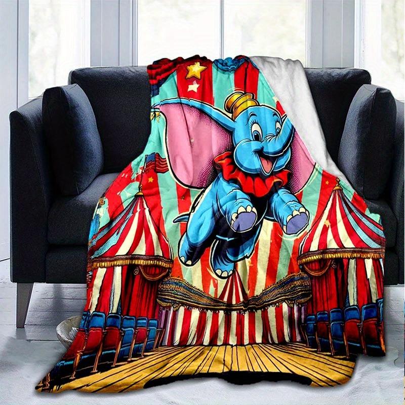 

1pc Dumbo Printing Blanket Soft, All Season Throw for Living Room, Bedroom,Personalized Gift with Adorable Cartoon Design 80cmx120cm(31inx47in)