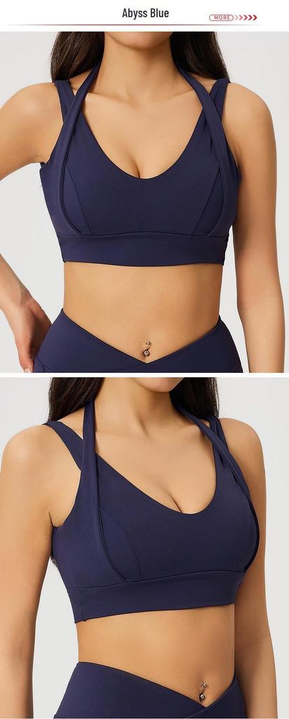 Women's Cross-Border Yoga and Fitness Sports Vest with Removable Bra