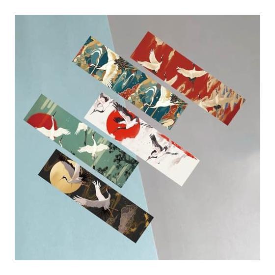 Red-crowned Crane Bookmarks - 30 Pack, Single-Sided Print, Inspirational Paper Bookmarks, Perfect for Young Readers In Elementary & Middle School,