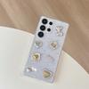 Hollow Bow Glue Transparent Glitter Phone Case for Samsung A14 Love S25 Bow Tie S24 Flower S23
