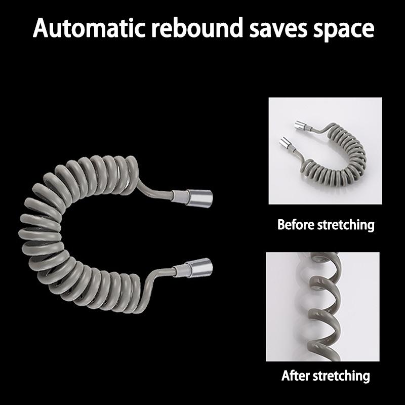 Teleskopschlauch mit Feder 1,5 Meter lang 1/2 Zoll Gewinde Telefonkabel Duschschlauch