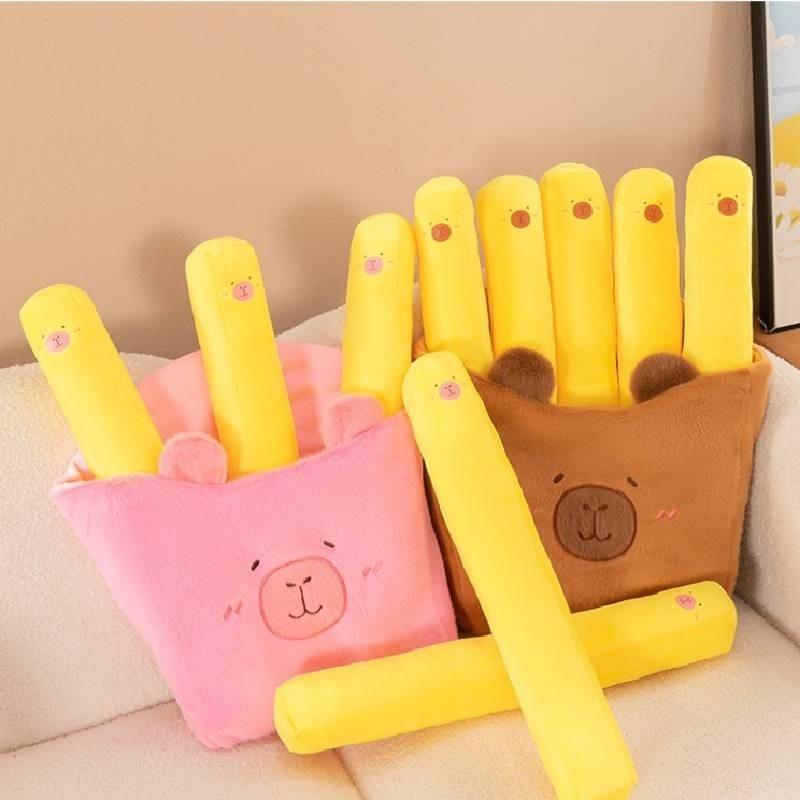 Fries Capybara French Plush Toys Cartoon Snacks Animals Fill Doll Xmas Gift