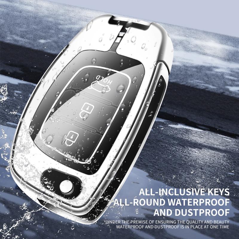 New Zinc Alloy Car Key Case Cover For Hyundai Ix25 Ix35 I10 I30 Solaris Tucson Sonata Santa Fe Sport Mistra Elantra Creta Verna