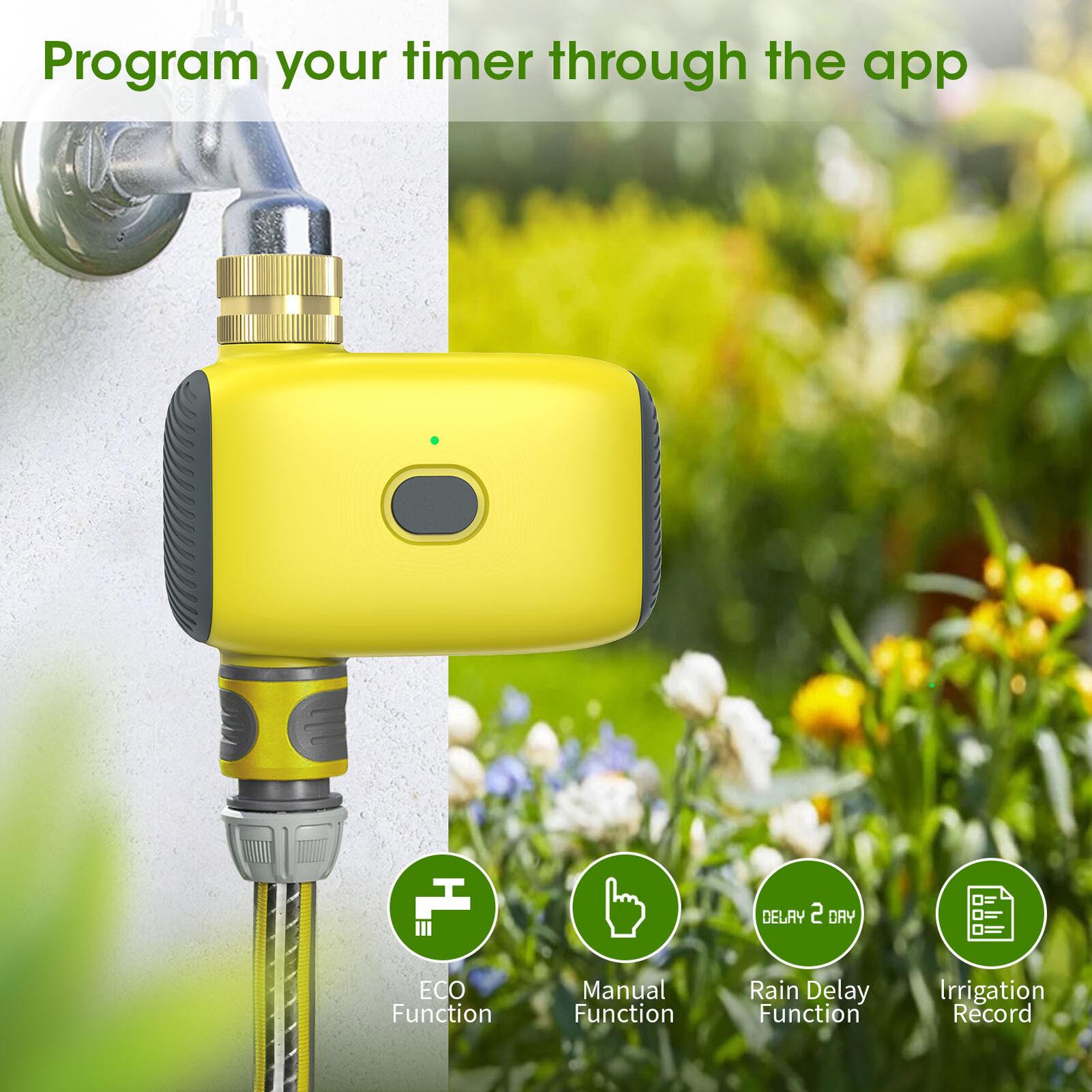 

Garden Automatic Watering Irrigation Timer Garden Intelligent Timing Valves Controller Support Watering Timer and Watering Duration Setting Functions