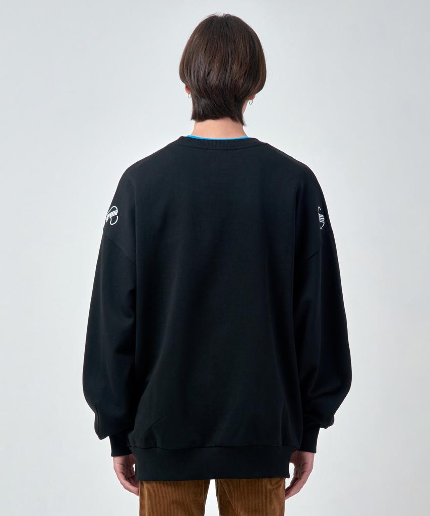 SSQR Unisex Embroidered Sweatshirt Zoc_02_Black_Large