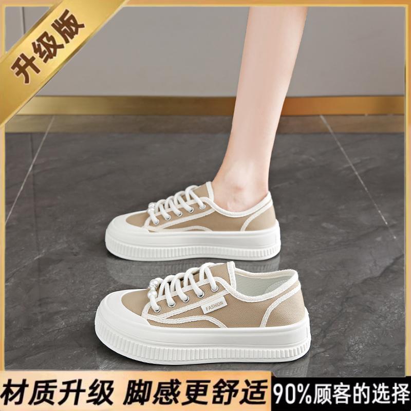 Canvas shoes spring and summer new sports board shoes soft sole not tired feet pregnant women shoe size