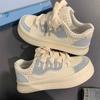 School Student Women Small White Shoes Korean Designer Chunky Woman's Casual Flats Shoes Trend Lace-up Platfrom Vulcanized Shoes