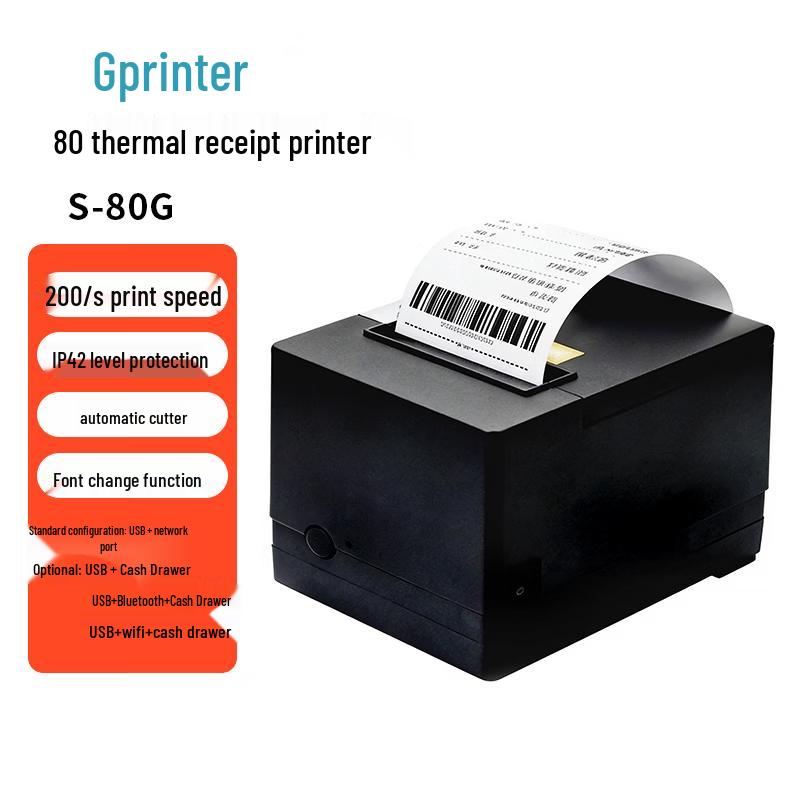 Gprinter S-80G 80mm Thermal Receipt Printer with Auto Cutter, USB & Ethernet