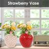 Strawberry Vase 12×10.5×12cm Decorative Strawberry Shaped Planter Resin Strawberry Shaped Planter Pot Cute Fruit Vase Ornament