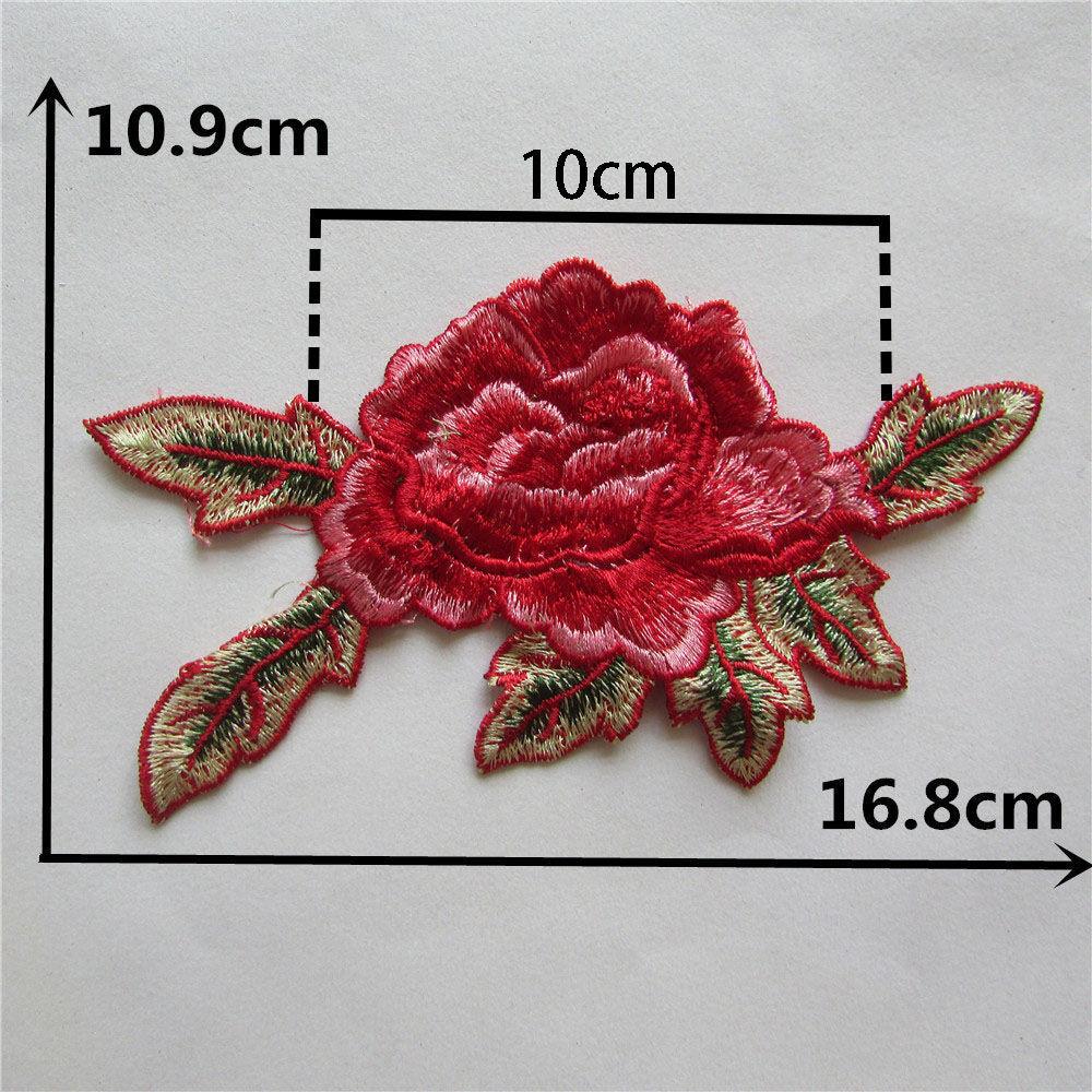 Red-Green I Polyester Embroidery Colored Embroidered Collar Sewing Decoration Wedding Dress Cheongsam Dress Clothing Accessories