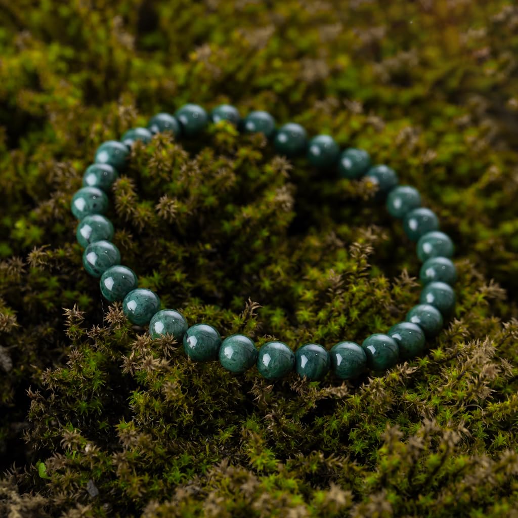 15cm Itoigawa Natural Jadeite Dark Japanese National Jomon Power Stone Jadeite Workshop Special Paulownia Wood Quality Guarantee ABR0874 (6mm Beads,