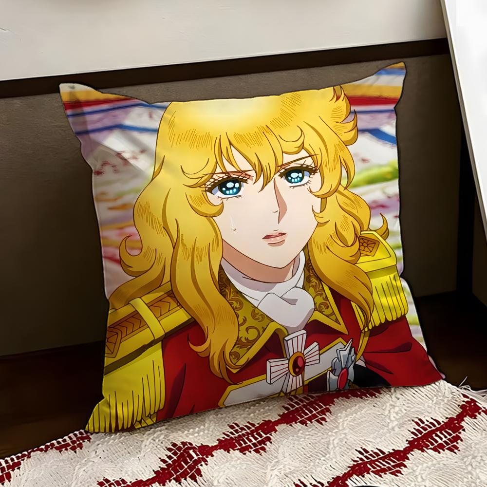 Anime The RRose of Versailles Cushion Cover Reversible Soft Durable Pillow Cover Home Car MultiScene Use for Daily Comfort
