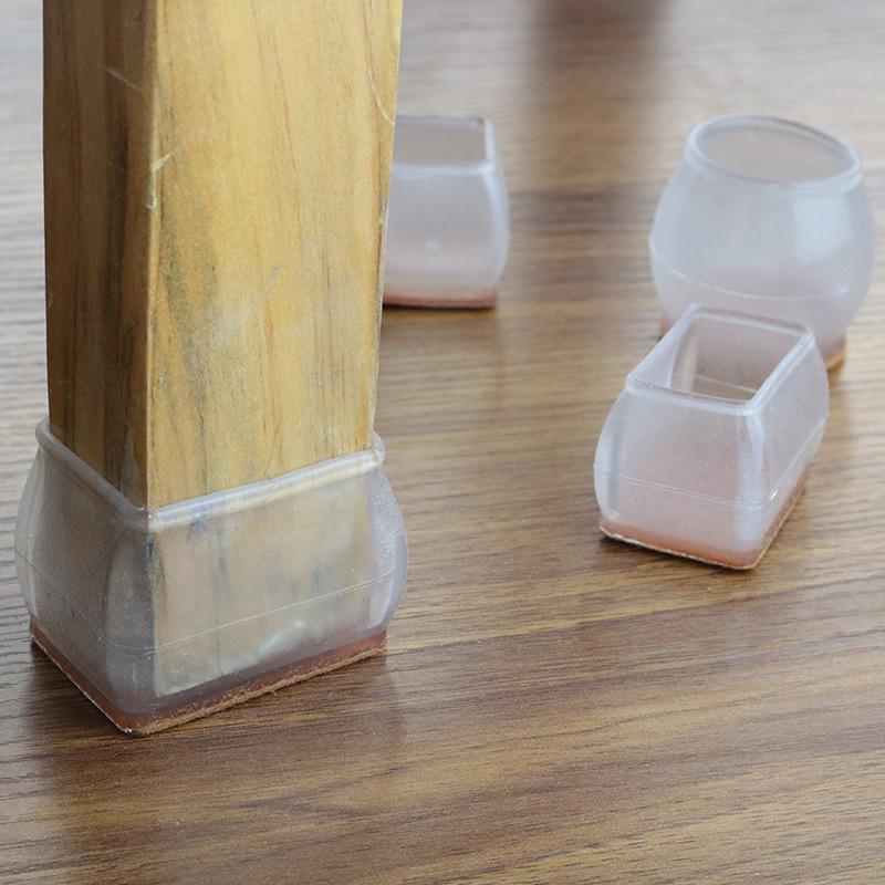 Non-slip Silent Chair Leg Covers: Thickened, Wear-Resistant Pads for Tables and Stools