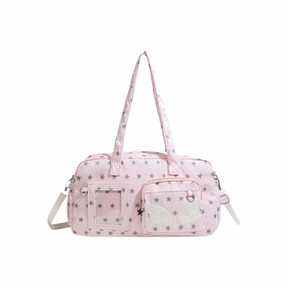 Large Capacity Star Print Ita Bag Sweet Transparent Shoulder Bag Lolita Handbag Leisure Activities