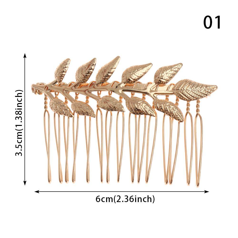 Bridesmaid Tiara Headwear Wedding Hair Crown Leaves Hair Bands Metal Gold Leaf Bride Headbands