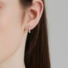 925 silver water drop hoop earrings