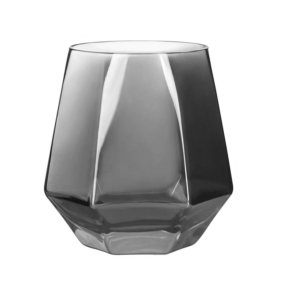 11OZ 320ml Glass Drinking Whiskey Cup Household Hexagonal Glass Diamond Shaped Geometric Juice Beer Cups Home Luxury Drinkware