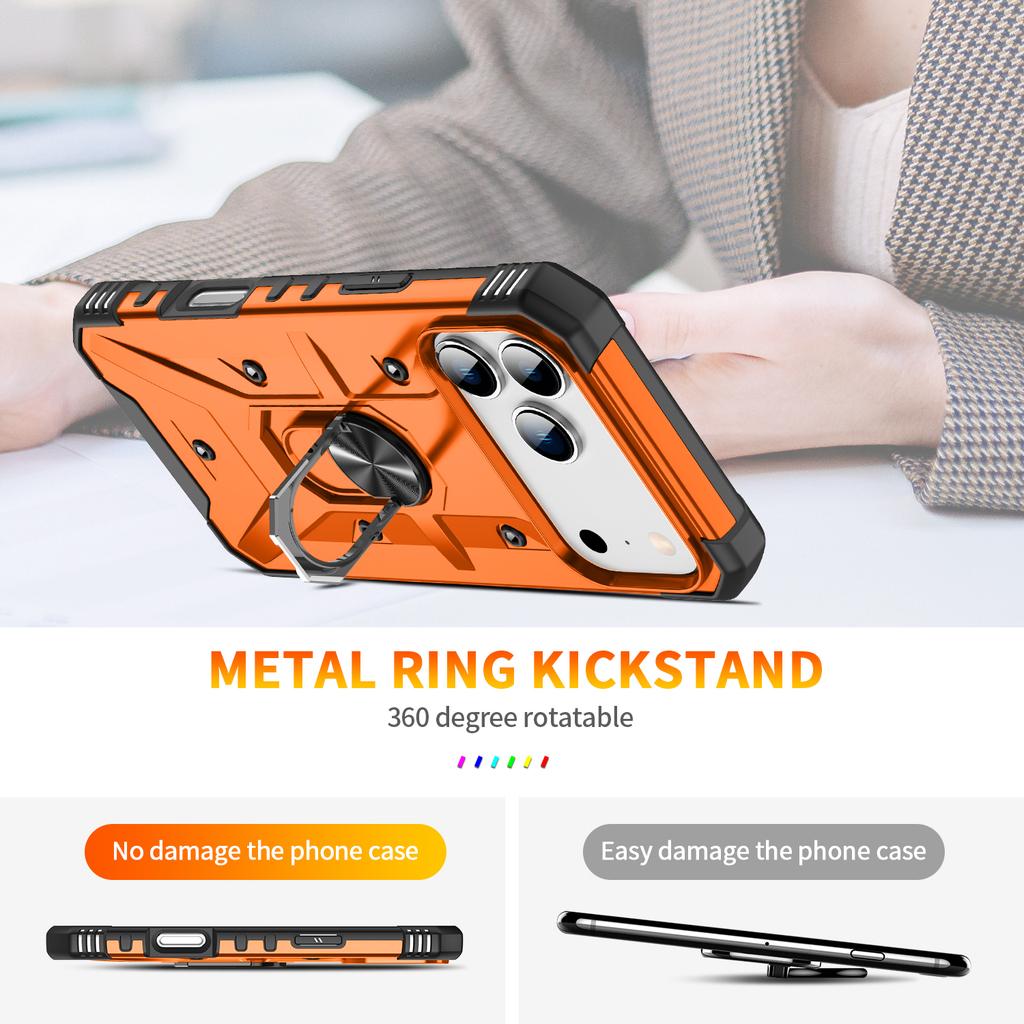 Armor Shockproof  Magnectic Car Ring Holder Phone Case For iPhone 17 17Pro 17 Air 17 Pro Max Funda Heavy Duty Protect Cover